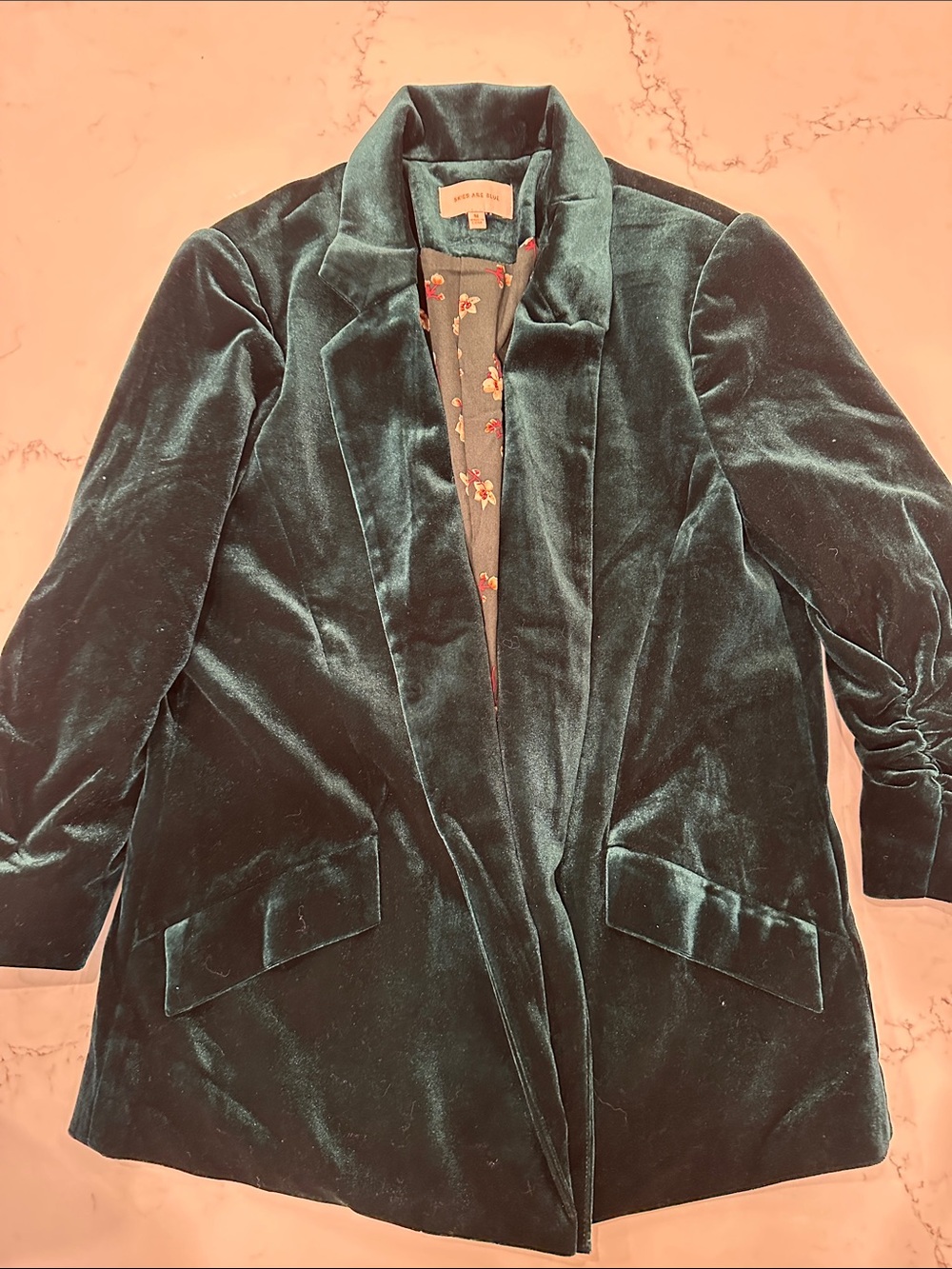 Velvet blazer-green - Picture 3 of 3